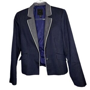 Baia Navy Cotton Blazer 8